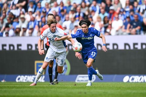 Bleibt den Lilien erhalten: Grayson Dettoni (l.). (Archivbild) Foto: Silas Stein/dpa