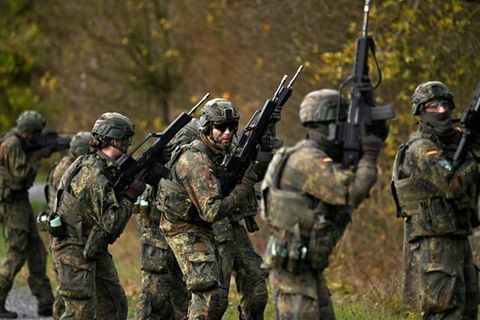 Bundeswehrsoldaten bei einer Übung