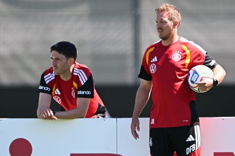 Auf geht's: Julian Nagelsmann strahlt beim Training Tatendrang aus. Foto: Federico Gambarini/dpa