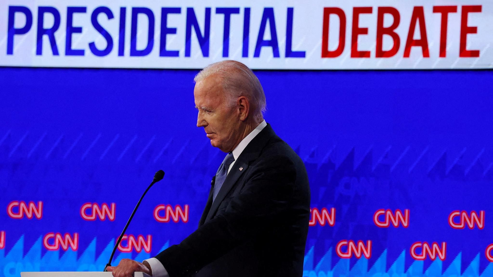 Joe Biden in der TV-Debatte gegen Donald Tump