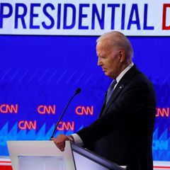Joe Biden in der TV-Debatte gegen Donald Tump