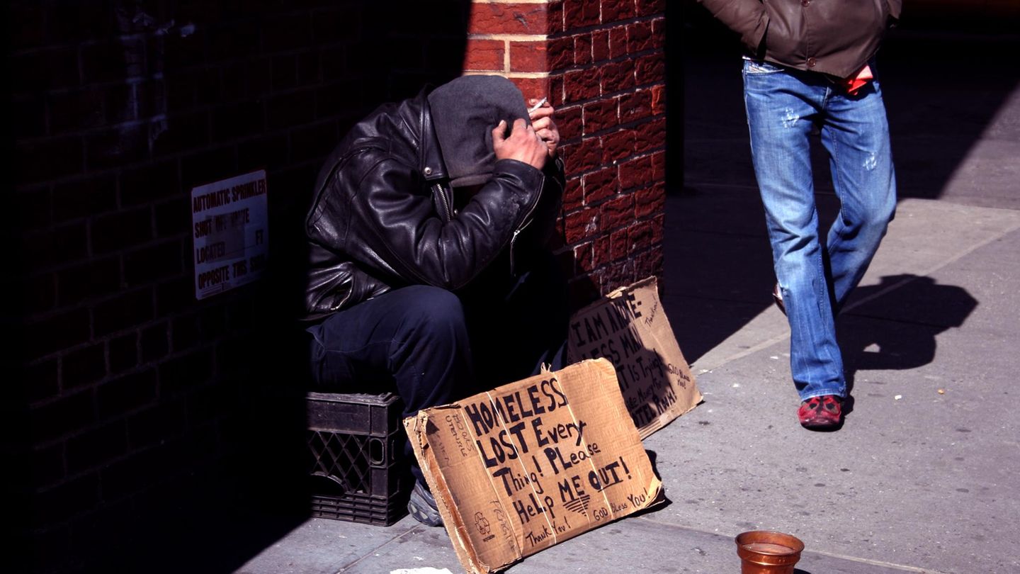 Obdachloser in New York