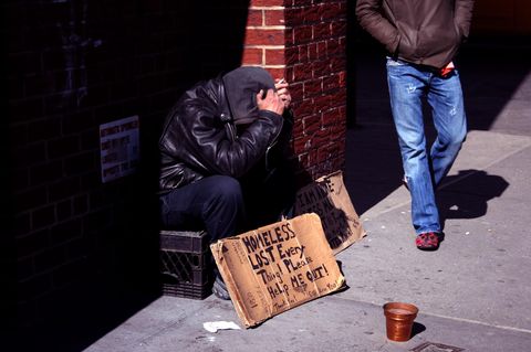 Obdachloser in New York