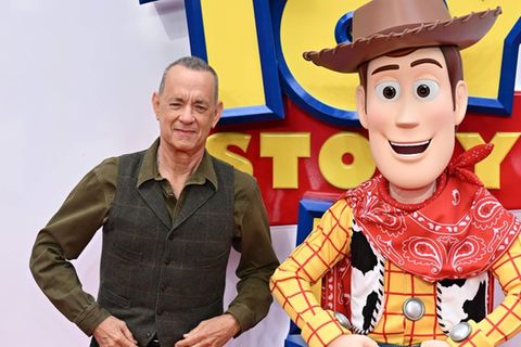 Tom Hanks mit seiner „Toy Story"-Figur Woody.