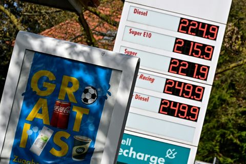 Tankstelle in Berlin am 24. April