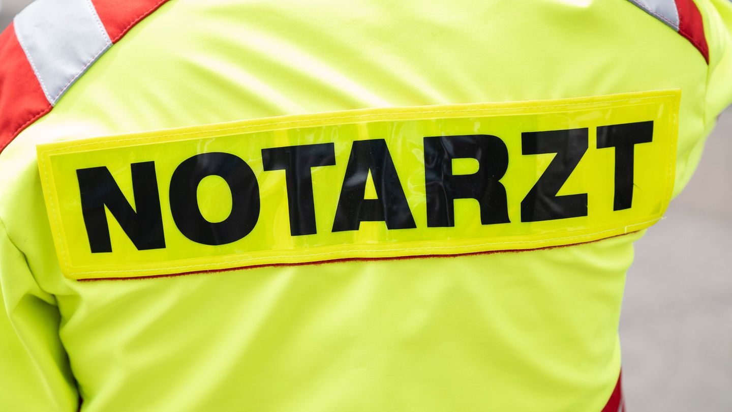 Der Schwerverletzte wurde in eine Klinik gefahren. Foto: Boris Roessler/dpa