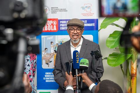 WHO-Chef Tedros in Kinshasa