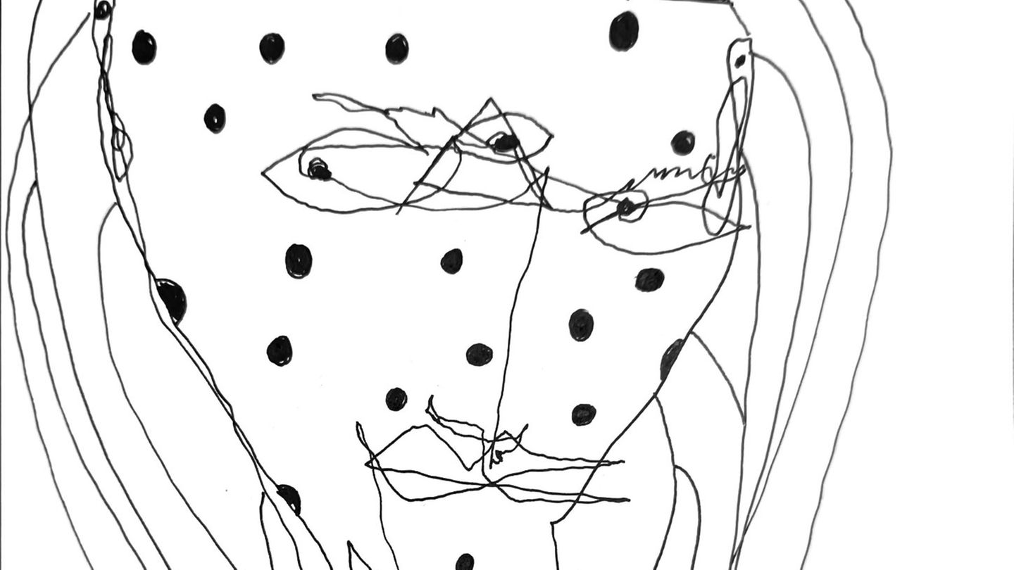 Bombastic Side Eye: Prüfender Blick aus mehreren Augen || ADP Magic, 2026, 30 × 21 cm, Hybrid Drawing