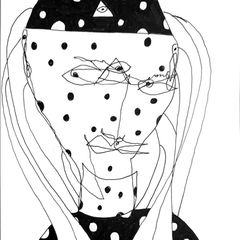 Bombastic Side Eye: Prüfender Blick aus mehreren Augen || ADP Magic, 2026, 30 × 21 cm, Hybrid Drawing