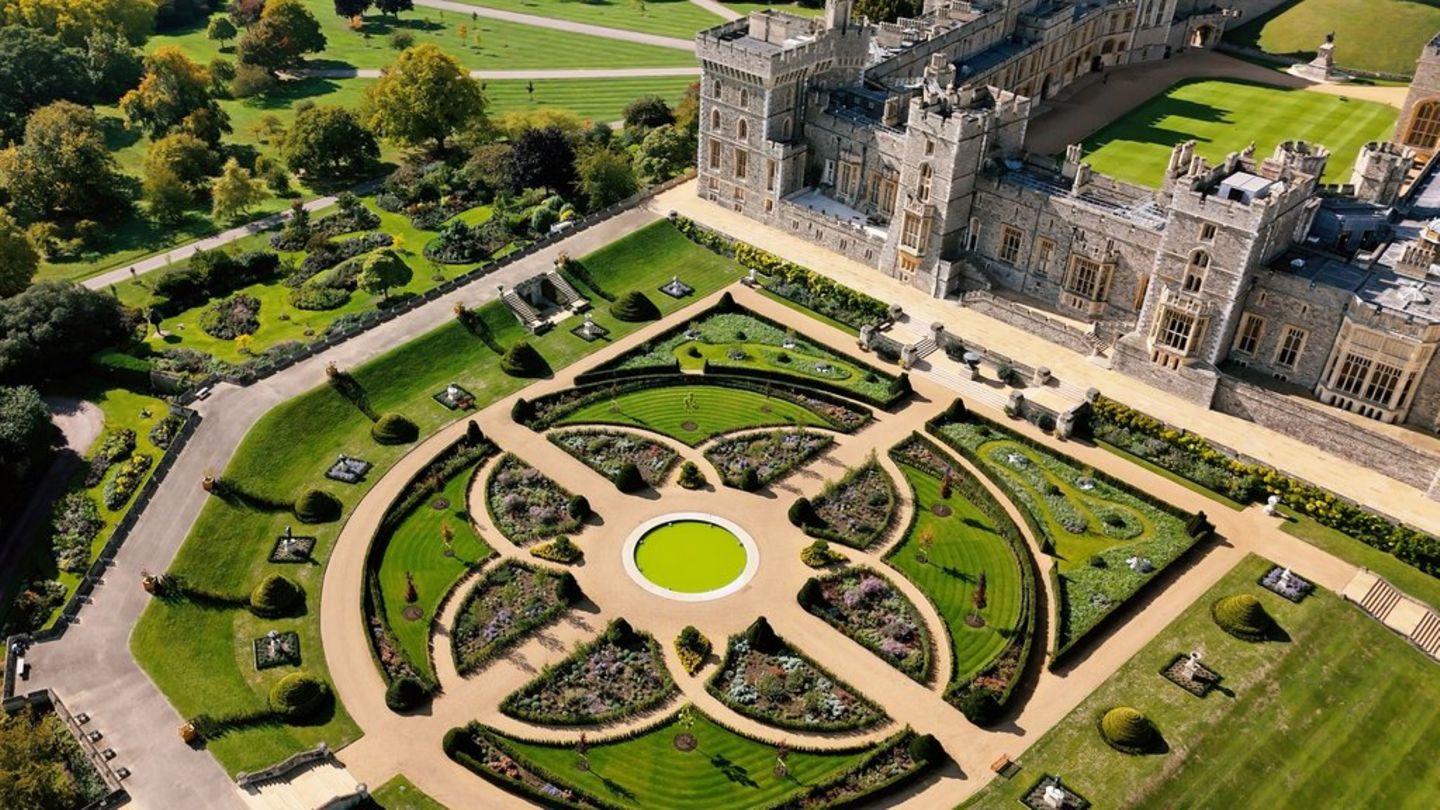 Der neu gestaltete Venus Garden am Schloss Windsor.