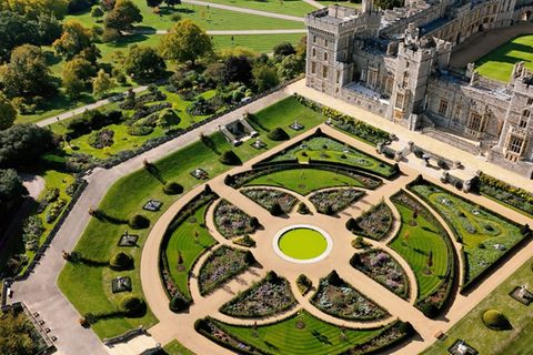 Der neu gestaltete Venus Garden am Schloss Windsor.