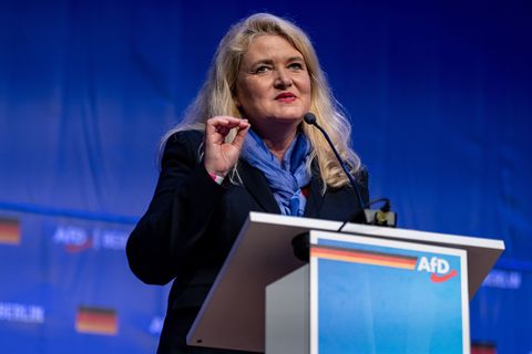 Die Fraktions- und Parteivorsitzende Kristin Brinker gilt als starke Frau der Berliner AfD. (Archivbild) Foto: Fabian Sommer/dpa