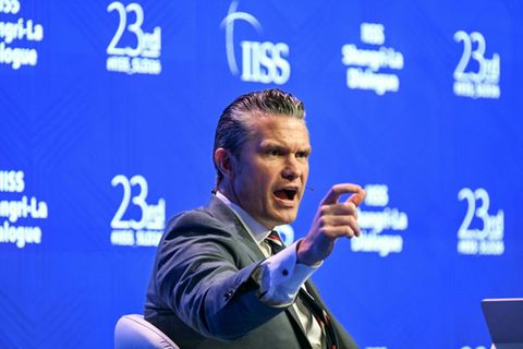 US-Verteidigungsminister Pete Hegseth beim Shangri-La-Dialog in Singapur