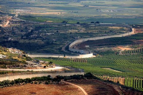 Grenzmauer zwischen dem Libanon und Israel