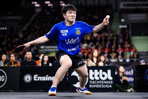 Der Superstar der Bundesliga: Fan Zhendong vom 1. FC Saarbrücken. Foto: Tom Weller/dpa