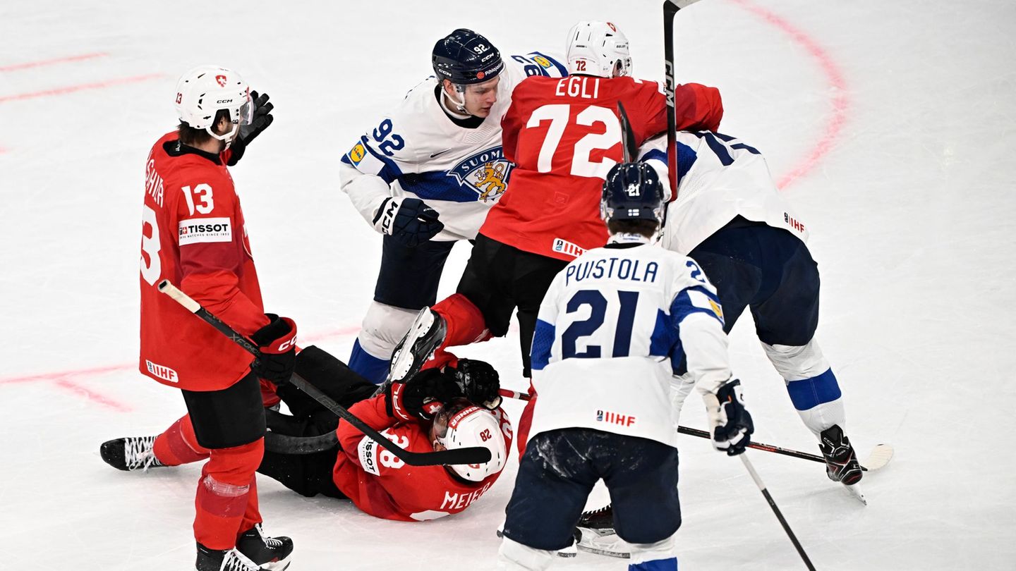 Finnland und die Schweiz lieferten sich ein packendes WM-Finale. Foto: Roni Rekomaa/Lehtikuva/dpa