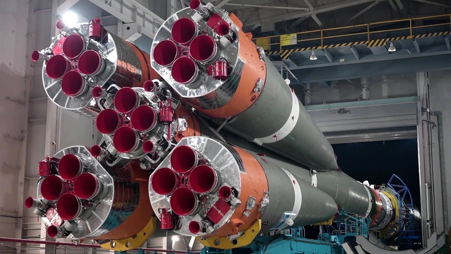 Triebwerke einer russischen Rakete
