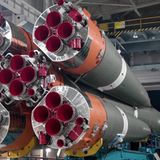 Triebwerke einer russischen Rakete