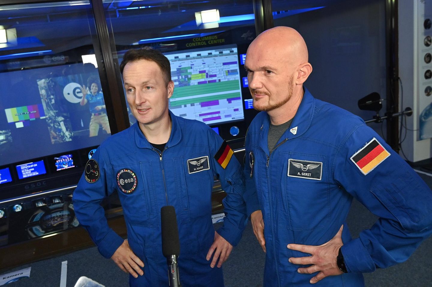Die deutschen Astronauten Matthias Maurer und Alexander Gerst