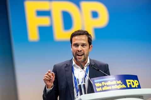 Macht sich die Brandmauer nicht zu eigen: FDP-Generalsekretär Martin Hagen. Foto: Michael Kappeler/dpa