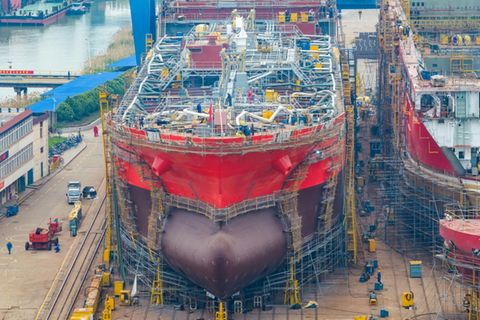 Die Schiffbauindustrie in China erhält hohe Subventionen