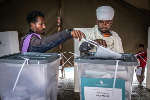 Stimmabgabe in Addis Abeba