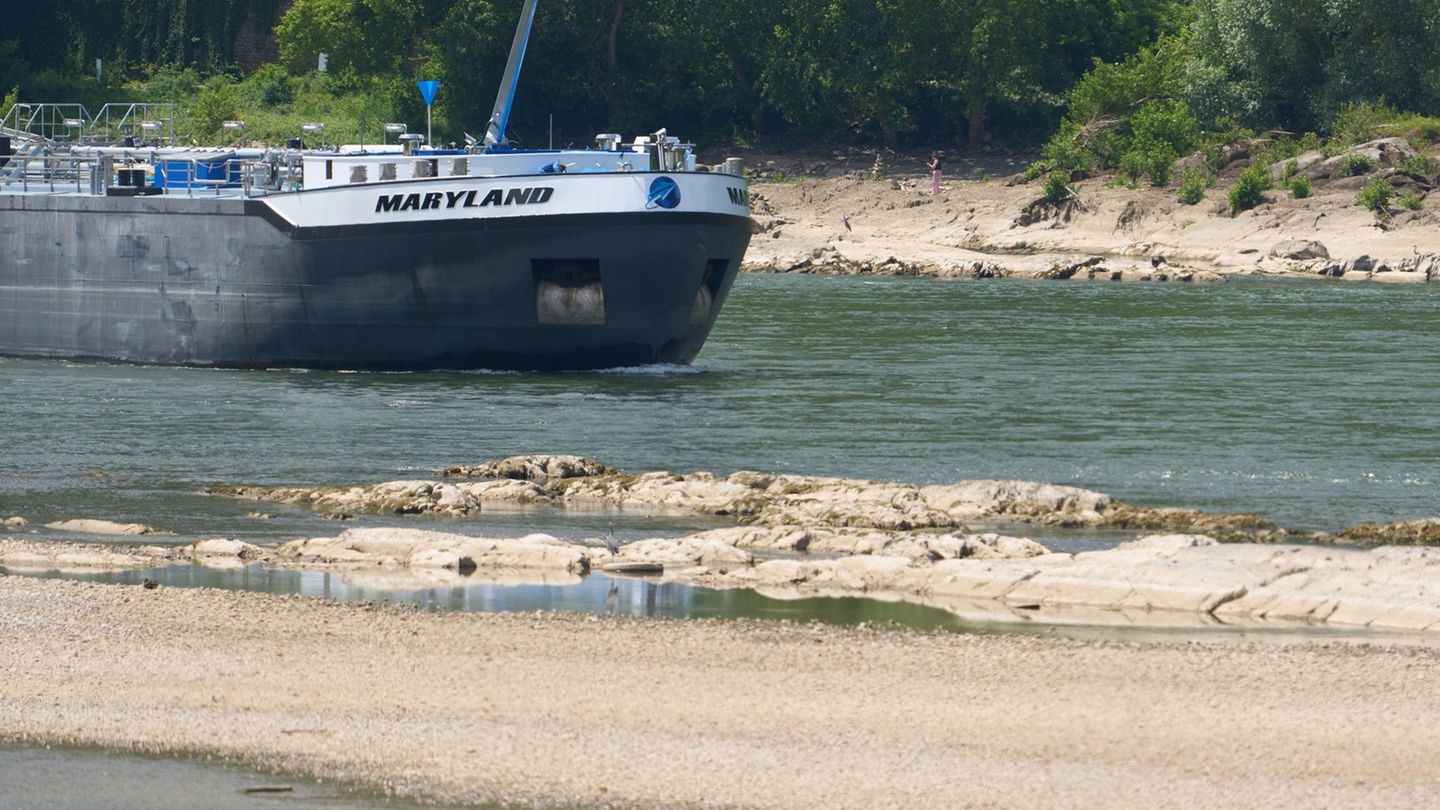 Die hohen Temperaturen der vergangenen Tage haben zu sinkenden Pegelständen geführt. Foto: Thomas Frey/dpa