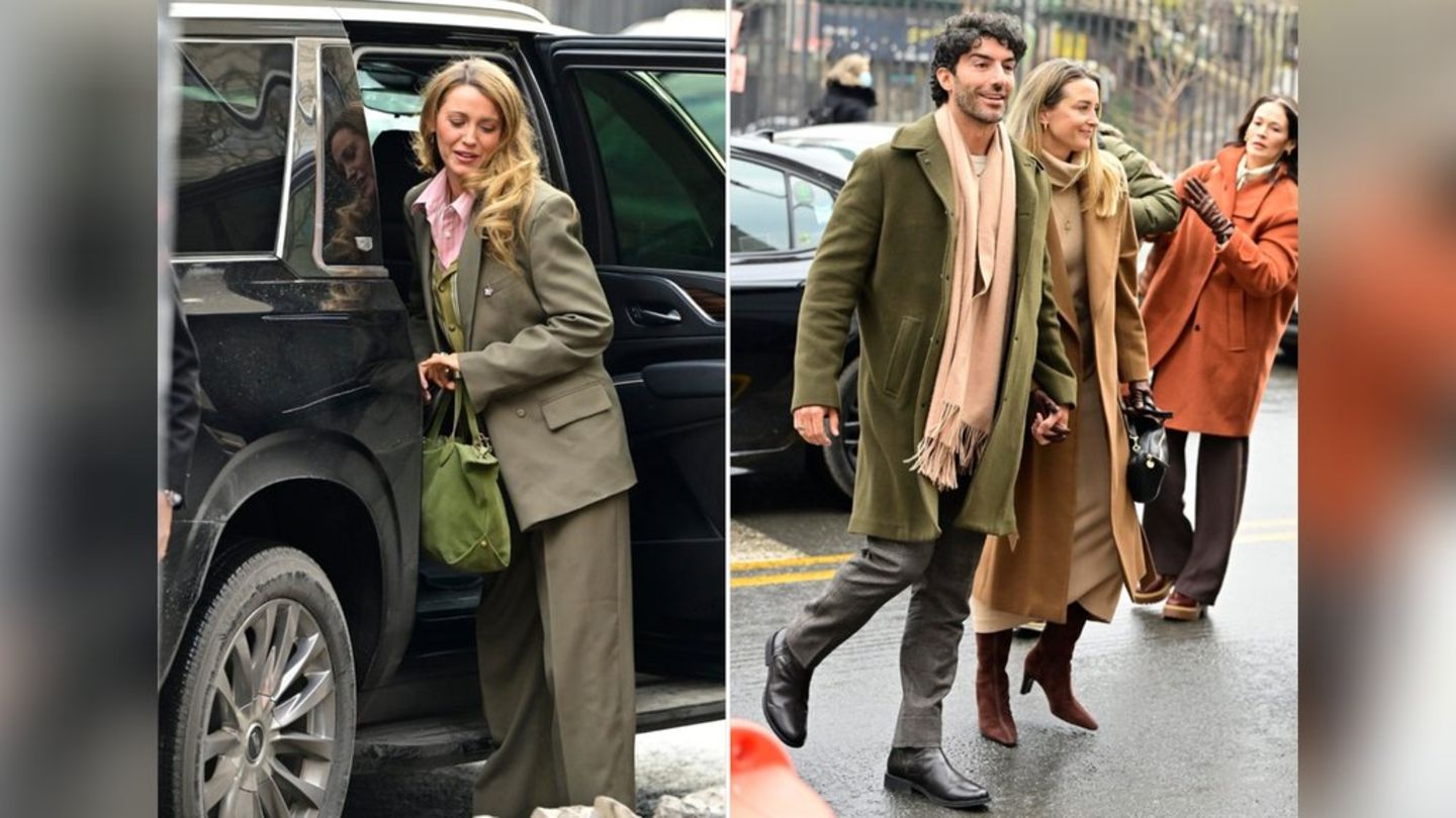 Blake Lively (l.) und Justin Baldoni im Februar auf dem Weg ins Gericht.