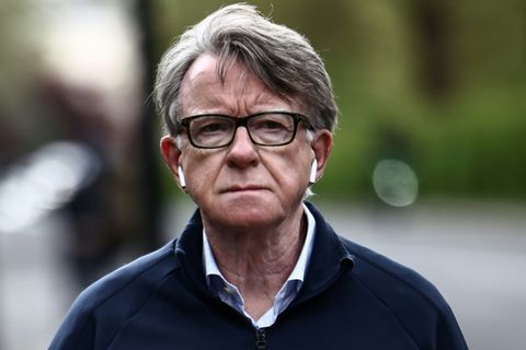 Mandelson im April in London
