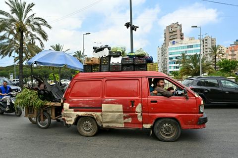 Bewohner aus Beirut flüchten aus der Stadt