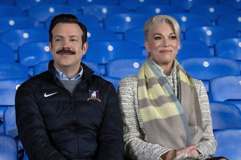 Jason Sudeikis und Hannah Waddingham in „Ted Lasso“