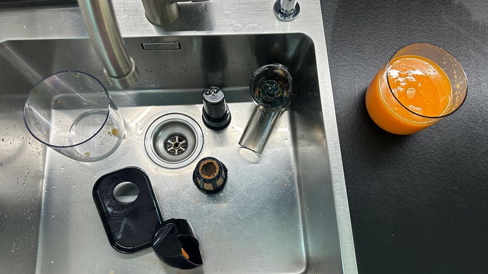 Auseinandergebaut sind die Teile leicht zu reinigen.