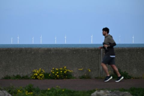 Windpark vor der Küste von Wales