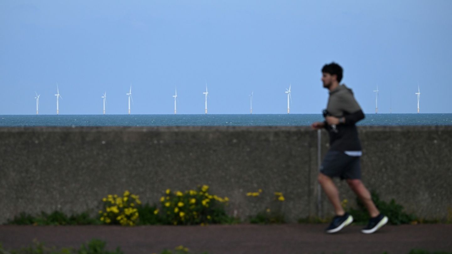 Windpark vor der Küste von Wales