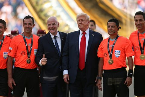 Trump und Infantino bei der Verleihung des Fifa-Friedenspreises