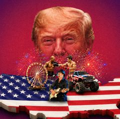 Käfigkampf, Riesenrad, Autorennen – so stellt sich Donald Trump die Geburtstagsfeier seines Landes vor