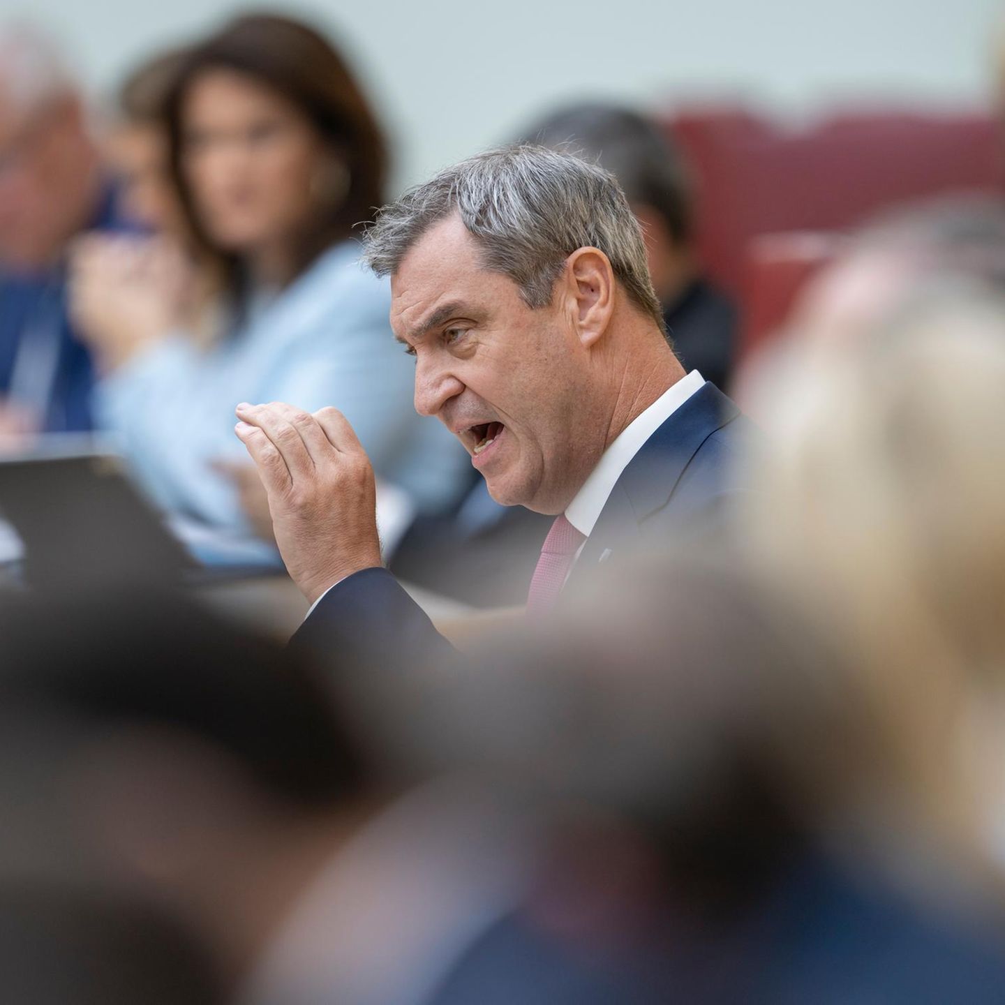 Markus Söder hält eine Rede