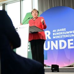 Die frühere Kanzlerin Angela Merkel (CDU) fordert mehr Aufmerksamkeit für den Klimaschutz ein. Foto: Sebastian Christoph Gollnow