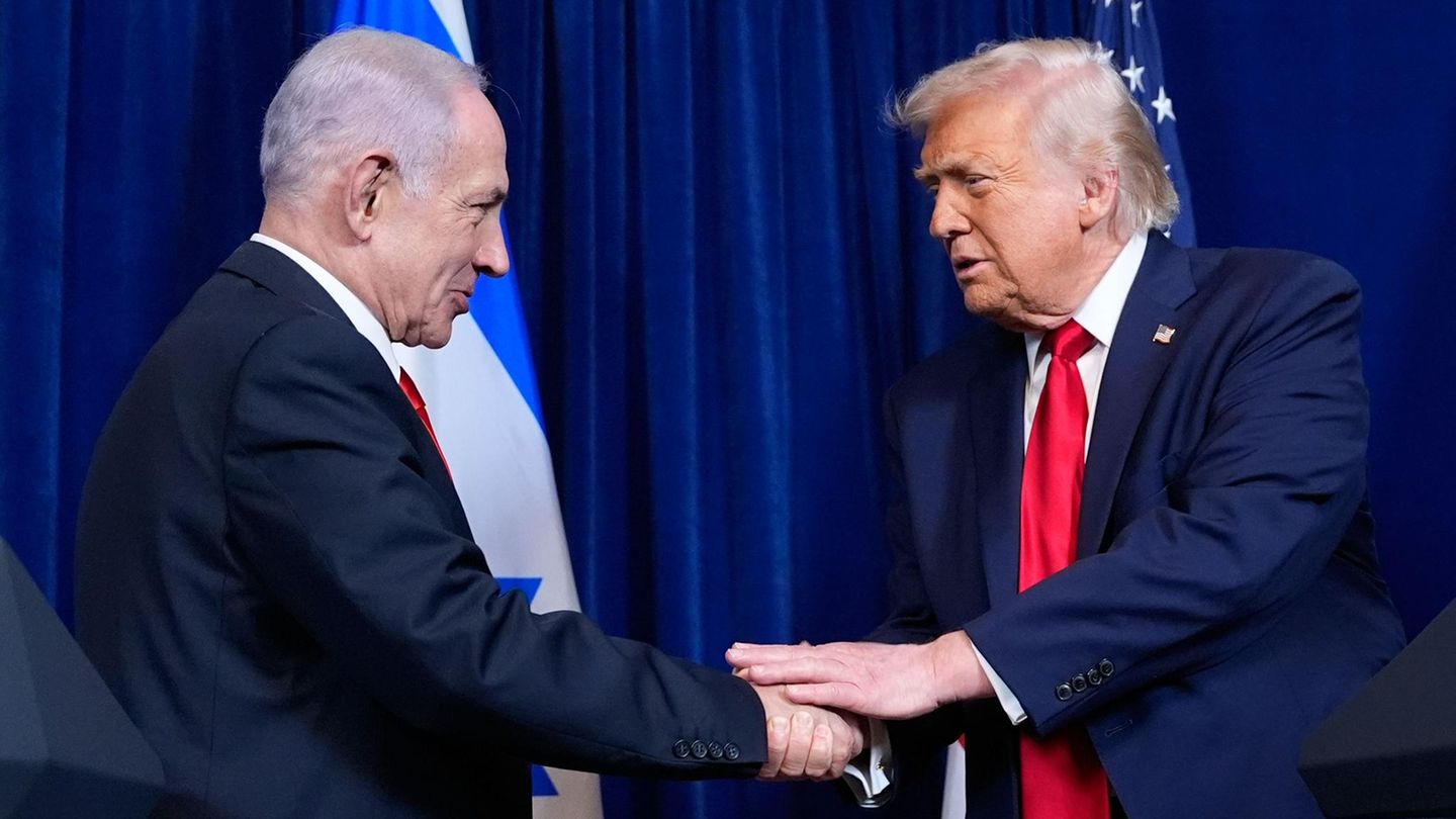 Donald Trump (r.) und Benjamin Netanjahu