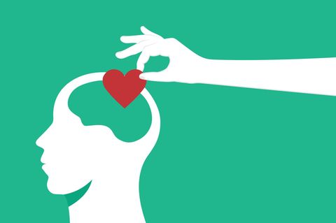 konzeptionelles Bild von emotionaler Intelligenz in Beziehungen, dargestellt durch die Interaktion von Herz und Gehirn