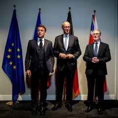 Frankreich, Deutschland und Großbritannien waren als E3 bei den Ukraine-Verhandlungen zuletzt nur an der Seitenlinie. Foto: Kay