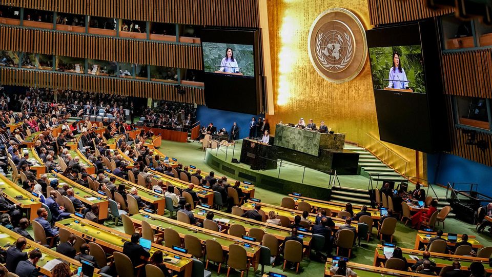 Die Vereinten Nationen in New York: Derzeit ist Annalena Baerbock Präsidentin der UN-Vollversammlung
