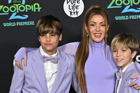 Shakira mit ihren Söhnen Milan und Sasha im letzten November.