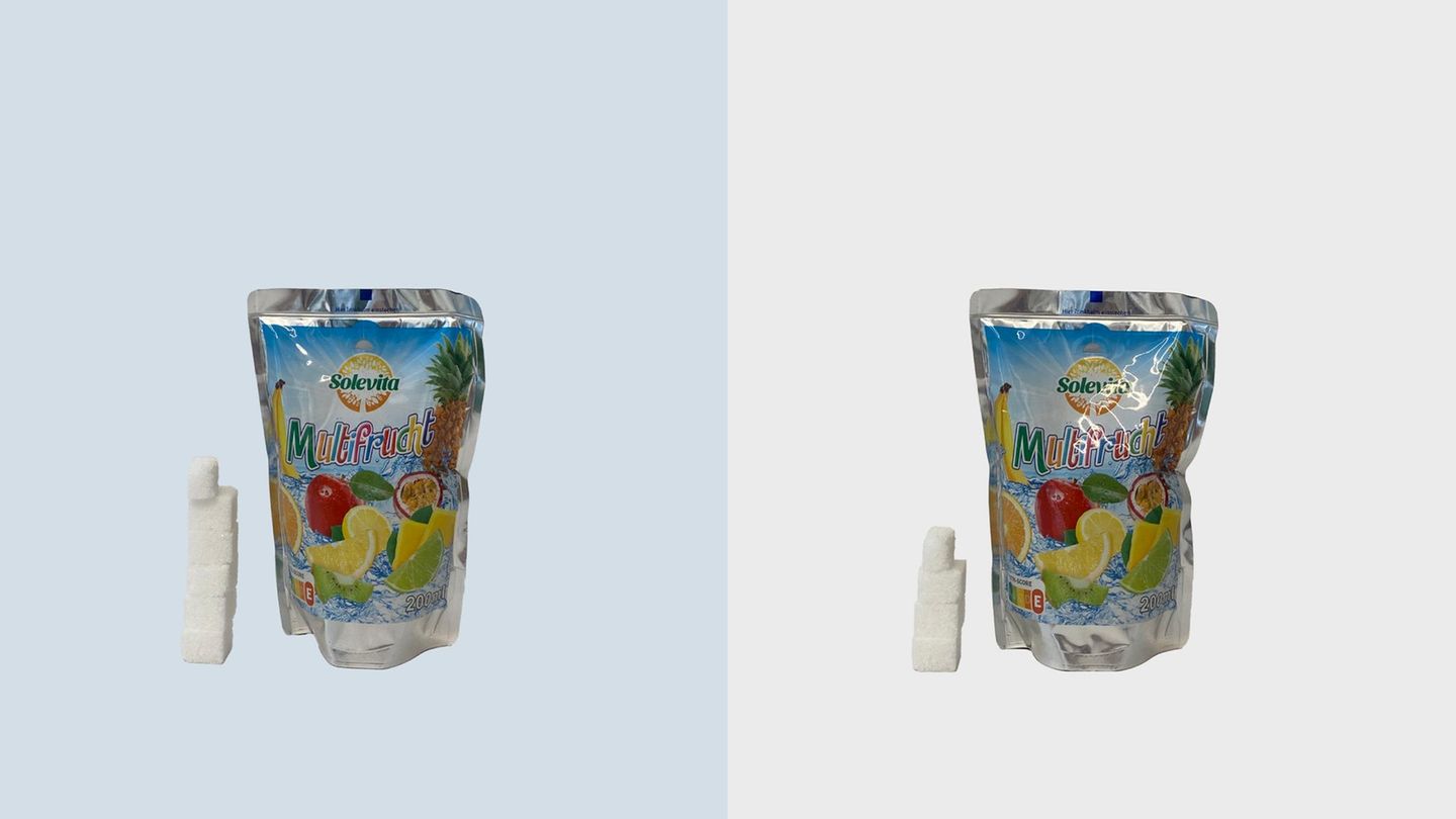Und auch die Multifrucht-Trinkpäckchen der Lidl-Eigenmarke, ebenfalls von Capri produziert, müssten mit zwei Stück Zucker weniger auskommen.