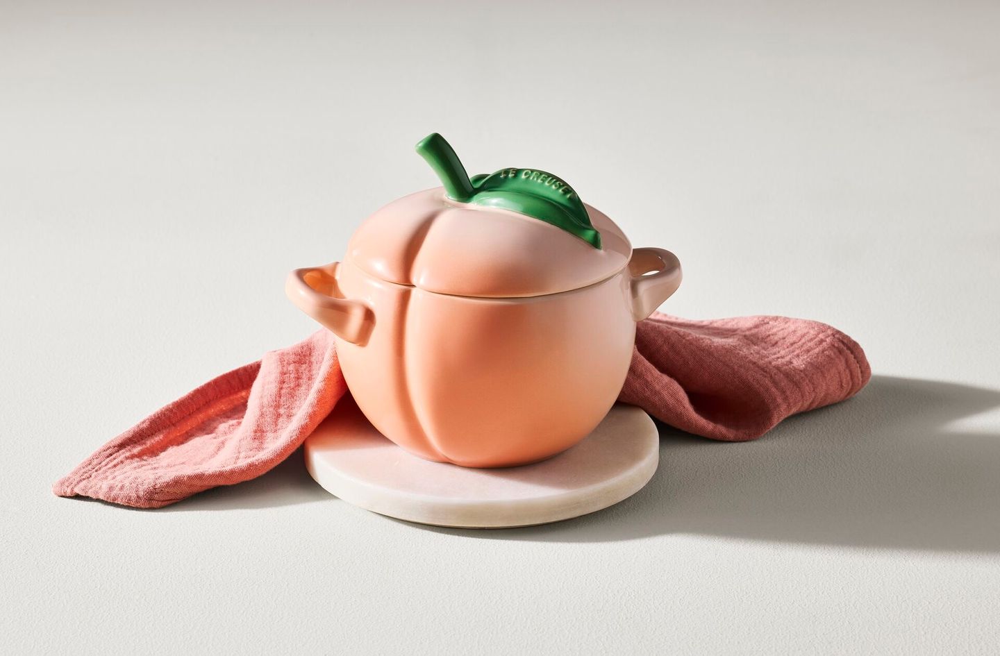Mini-Cocotte Pfirsich aus Steinzeug