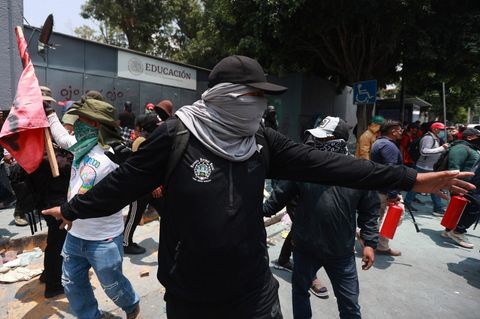 Demonstrierende in Mexiko-Stadt am Mittwoch