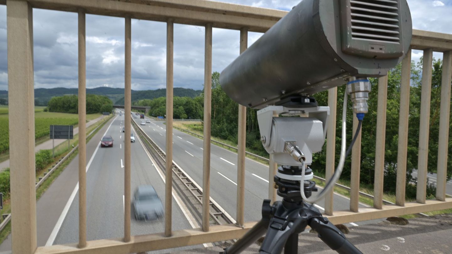 Die Monocam bei einem Test-Einsatz in Rheinland-Pfalz. (Archivbild) Foto: Harald Tittel/dpa