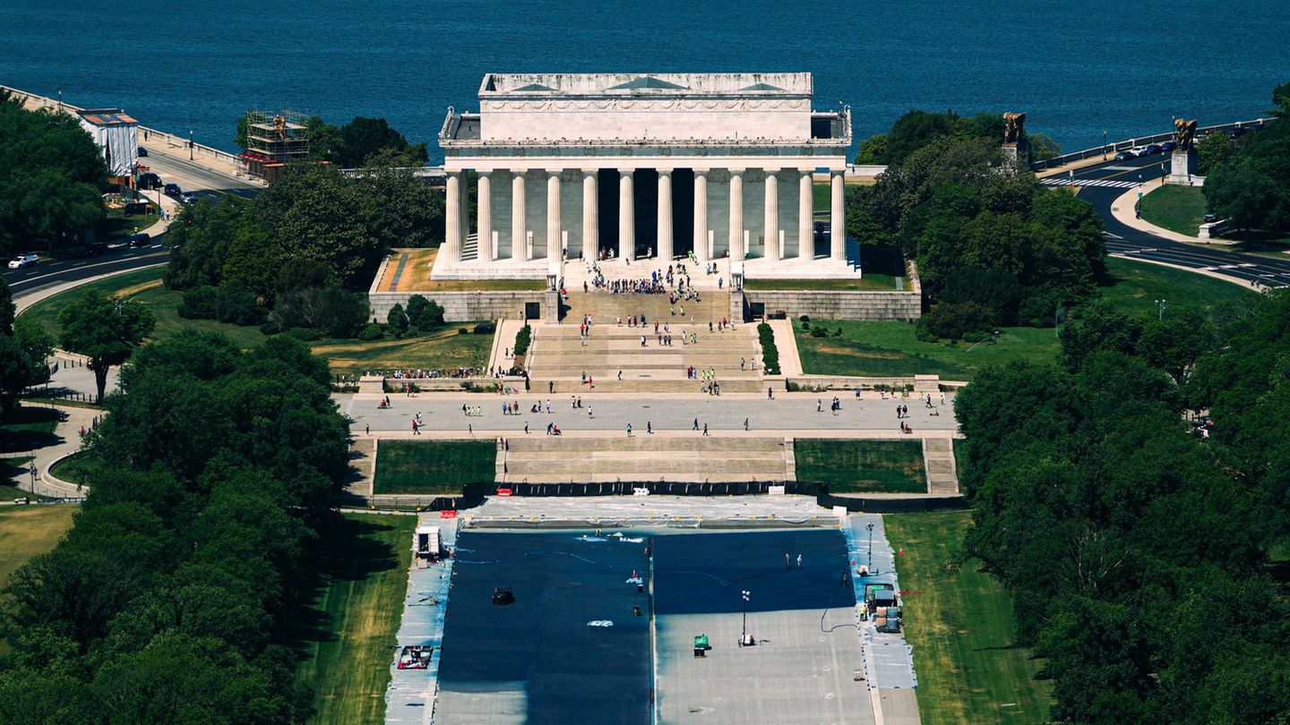 Lincoln Memorial aus der Luft