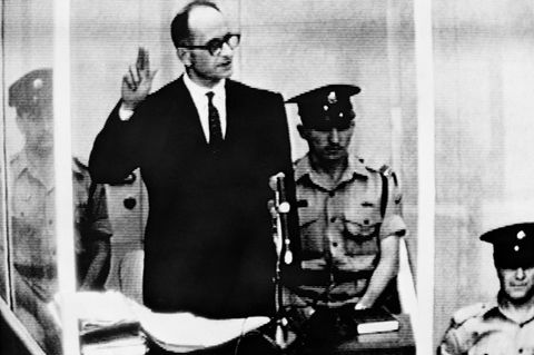 Eichmann während seines Prozesses in Israel