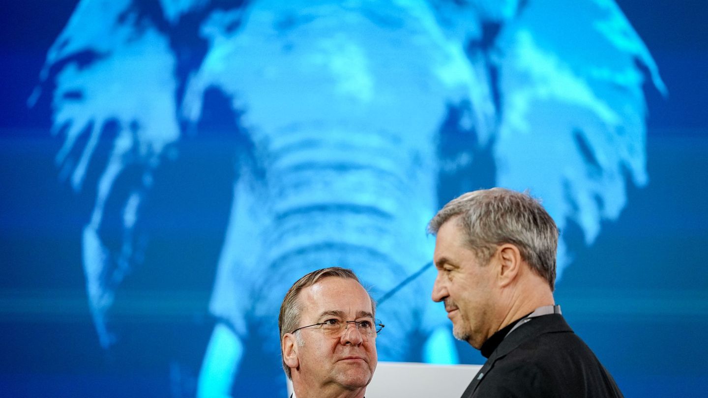CSU-Chef Markus Söder und Verteidigungsminister Boris Pistorius (SPD) im Februar bei der Münchner Sicherheitskonferenz. (Archivb